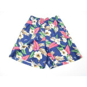 Vtg Shannon Marie Hawaiian Floral Shorts Hibiscus Sz‎ M USA Hawaii High Waist